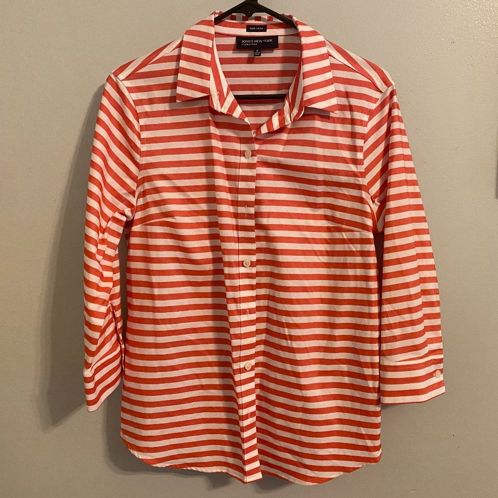 Jones New York Cotton Button-Down - Size Medium